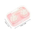 thumbnail image 3 of Unique Bargains 1Set Contact Lens Case Contact Lens Container Contact Lens Carrier White Cute Paw Pattern 2.68"x1.77"x1.1" White, 3 of 5