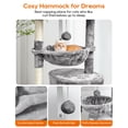 thumbnail image 4 of Small Cat Tree for Indoor Cats, Activity Cat Tower with Scratching Post for Kittens, Modern Cat Furniture with Basket & Hanging Ball for Play Rest, 4 of 7