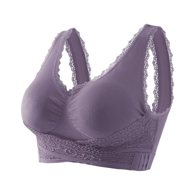 Qarigey Sujetador push-up de poliéster para mujer - Levanta y da forma a las curvas Ropa interior sin esfuerzo Bralette de talla grande Ropa interior marrón,1 4XL