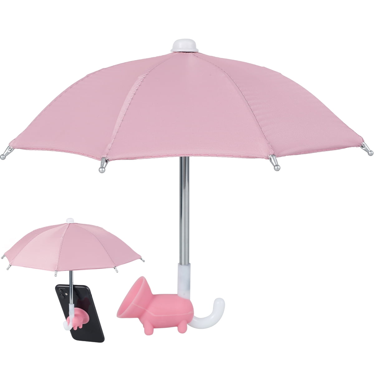 Pcapzz Phone Umbrella for Sun Shade with Piggy Suction Cup Stand for