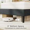 thumbnail image 5 of Auranook Twin Size Bed Frame with Tufted Headboard & Wooden Slats Easy Assembly, 5 of 7