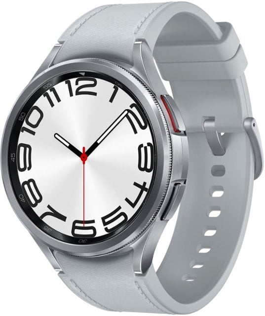 Pre-Owned Samsung Galaxy Watch6 Classic Smartwatch 47mm Bluetooth + LTE Silver SM-R965 (Good)