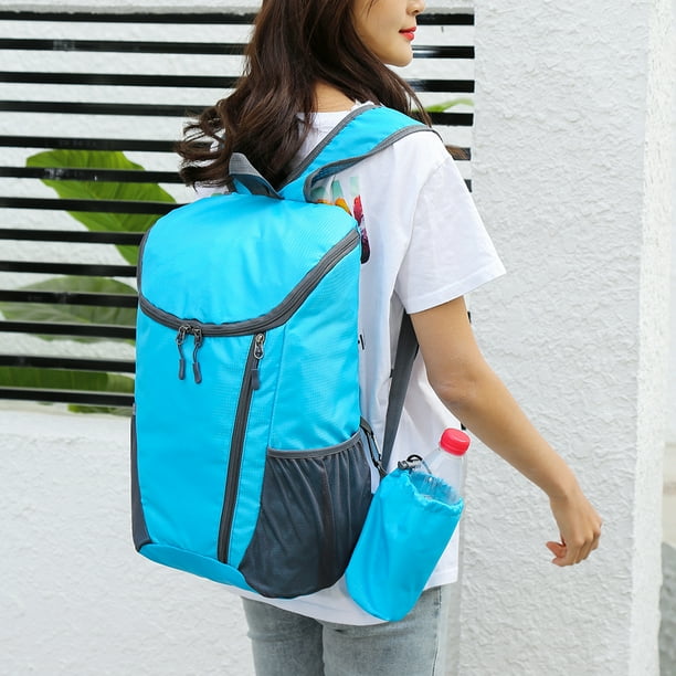 Mochila plegable portátil de 20 l, impermeable, ultraligera, para exteriores, de gran capacidad, para ciclismo y deportes al aire libre.