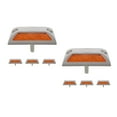 thumbnail image 6 of Masteelf 8 pcs Reflective Road Markers Driveway And Pavement Safety Heavy Duty Aluminum Studs Nighttime Warning Reflectors Road Safety, 6 of 8