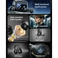 thumbnail image 2 of M100 Clip on Ear Headphones, M100 Clip Earbuds - Touch Screen Integrated Operation of 13 Functions - Remote Photo Taking/Personalized Wallpaper/Noise Reduction/Alarm Clock Etc, Co2 Clip Earbuds (B), 2 of 7