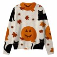 thumbnail image 4 of Tiijoy Girls Halloween Knit Cardigan Fall Winter Cute Sweater Knitwear, Beige, Sizes 5-14, 4 of 4