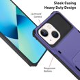 thumbnail image 4 of Wallet Case for iPhone 13 14 Case with 4-Card Credit Card Holder Slot Shockproof Cover Hybrid Heavy Duty Protection Armor Phone Case Compatible with iPhone 13 14 5G 2022 -Purple, 4 of 12