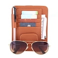 thumbnail image 1 of Bolsa de Almacenamiento para Visera,Bolsa de Almacenamiento de Coche de Cuero Almacenamiento Pocket Pouch Case Bolsa para Tarjeta Clave(naranja), 1 of 7