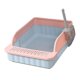 thumbnail image 4 of Bandeja sanitaria abierta para mascotas con marco, contenedor profundo a prueba de salpicaduras Azul rosado, 4 of 9