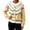 Yellow, variant on Womens Hooded Cardigan Sweater Toggle Button Fair Isle Knit Cardigan Drop Shoulder Jacquard Pattern Cropped Sweater Coat Retro Nordic Style