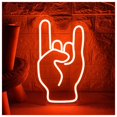 thumbnail image 1 of Letrero De Neón "Rock On Hand" Con Gesto Musical. Decoración Para Sala Juegos, Dormitorio, Bar, Estar O Fiesta Cumpleaños Medidas 40x24cm, 1 of 3