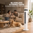 thumbnail image 7 of Alvantor 36" Tower Fan for Bedroom, 28dB Quiet Bladeless Cooling Fan with Remote, 5 Speeds 4 Modes, 12H Timer, 64° Oscillating Standing Fan, 7 of 7