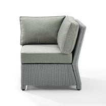 Outdoor Corner Chair Sectional Patio Furniture Wicker Gray Cushions Modern