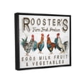 thumbnail image 3 of Stupell Rustic Roosters Farm Fresh Produce Animals & Insects Painting Black Floater Framed Art Print Wall Art, 3 of 6