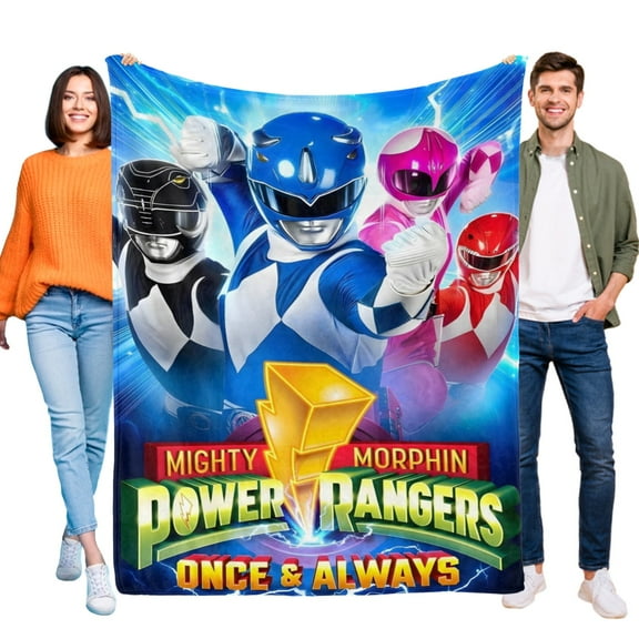 Throw Blanket for Mighty Morphin Power Rangers Bed Couch Soft Warm Flannel Blanket for Kids Boys Girls Gifts Home Decor 40x50 Inch