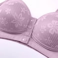 thumbnail image 4 of Sawvnm Women Bras Women's Fashionable Underwire-free Gathering Front Button-up Breathable Bra Large Cup Daily Bra, 4 of 7