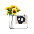 thumbnail image 1 of Desamparados expresion de halloween calavera Tarjeta de bendición de jarrón de girasol artificial, 1 of 3