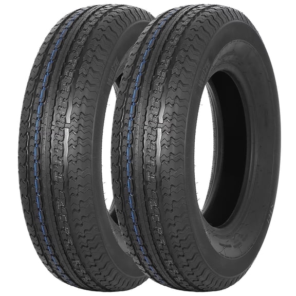 WEIZE ST205/75R15 Radial Trailer Tires 10 Ply Load Range E, ST205 75R15 205 75 15 Heavy Duty Trailer Tire 10PR ST 205/75/15, 111/106N Set of 2