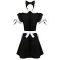 thumbnail image 2 of APEXFWDT Women's Maid Outfit Lingerie Sweet Classic Apron Mini Dress Classic Japanese Anime Maid Fancy Dress, 2 of 8