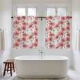 thumbnail image 4 of Spring Flowers Kitchen Curtains 45 Inch Length, Farmhouse Chinese Pink White Floral Tiers Curtains for Bathroom Bedroom Cafe, Light Filtering Small Window Treatment Short Drapes 2 Panels 42"Wx45"L, 4 of 8