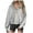 Grey, variant on Womens Oversized Tunic Tops Jackets Long Sleeve Sweatshirts Full Zip Up Fall Coats with Pockets