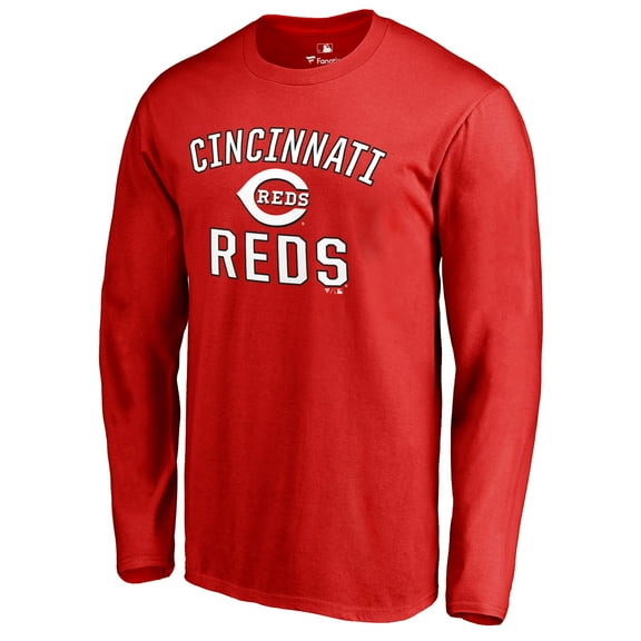Men's Red Cincinnati Reds Victory Arch Long Sleeve T-Shirt