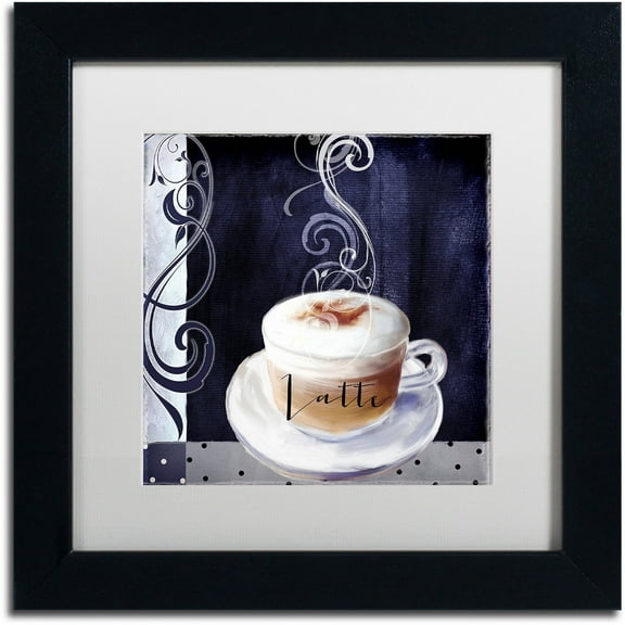 Trademark Fine Art "Cafe Blue II" Canvas Art by Color Bakery White Matte, Black Frame