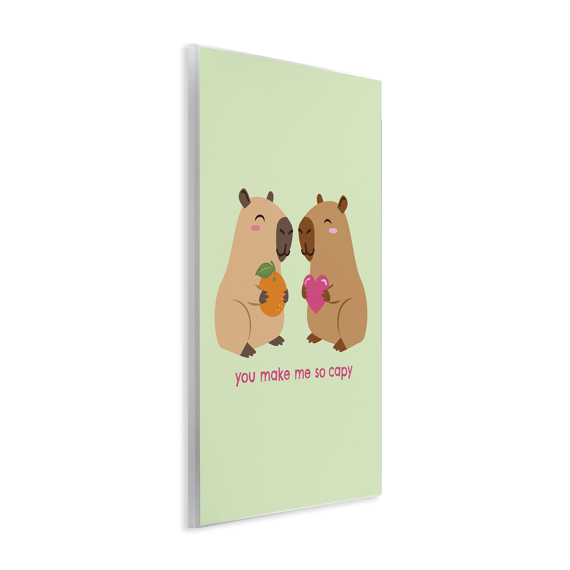 You Make Me So Capy Wall Plaque Art, design by Emily Dumas