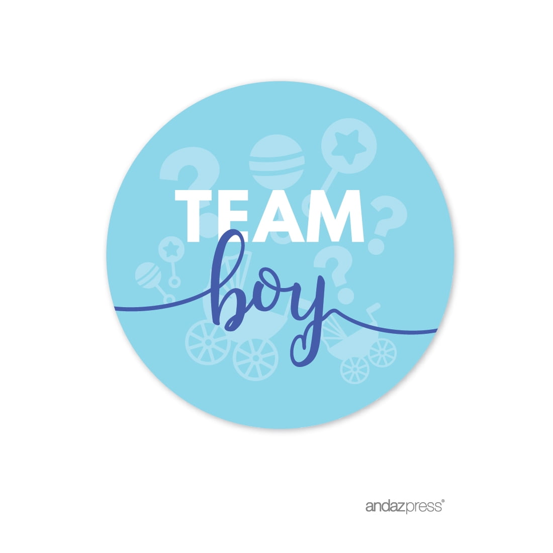 Team Pink Blue Baby Shower Party Game Stickers Bag 