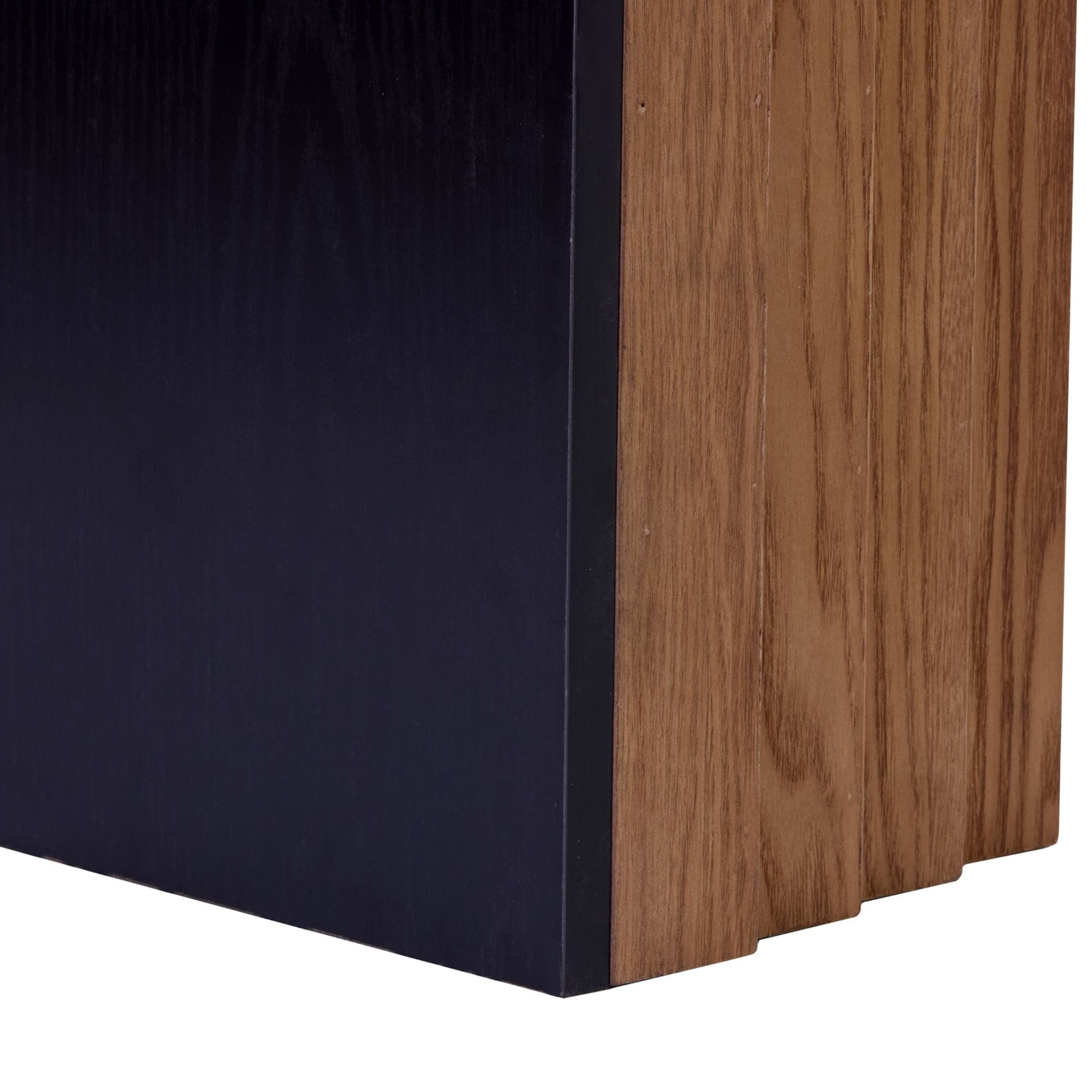 Noble House 47.2" Modern Wood Console Table, Two-Tone Entryway Sofa Table, Black + Natural