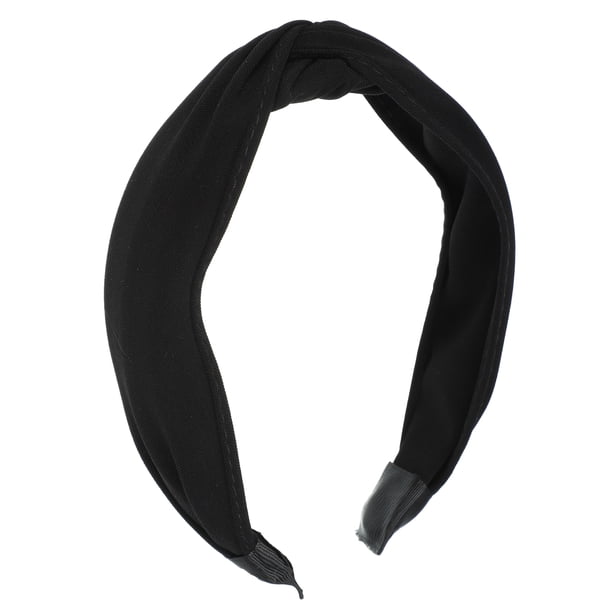 Satén Anudado Diadema, Pelo Diadema para Mujeres, Negro, 1.2 Pulgadas Ancho