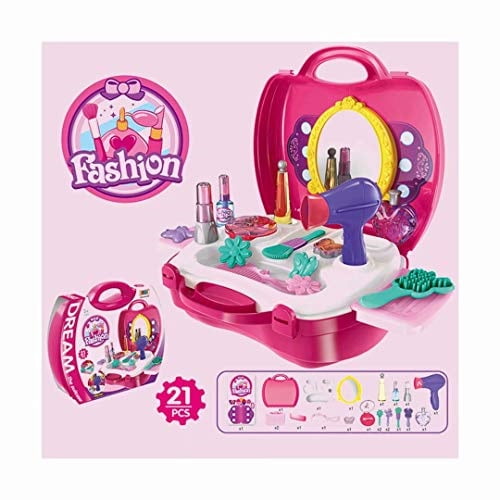 qiaoniuniu makeup set for girls pretend play dress up toy kit beauty