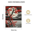 thumbnail image 2 of Nawypu  Red Flower Tree Wall Art for Bedroom Cherry Blossom Tree in Full Moon Night Landscape Canvas Prints Artwork for Home Wall Decoration Ready to Hang Vertical, 2 of 5