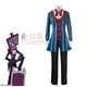 thumbnail image 2 of Disfraz de Cosplay de Vox, disfraz de Cosplay de Hazbin, uniforme de hotel, traje para hombre, disfraz de Halloween, carnaval, Navidad, traje azul y rojo para Cosplay, 2 of 5