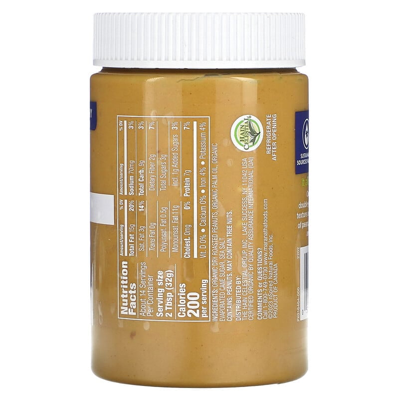MaraNatha Organic Peanut Butter Crunchy 16 oz Pack of 2