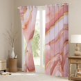 thumbnail image 3 of Castle Fairy Kids Teens Female Gradient Marble Stone Pattern Black Out Curtains,Mountain Fluid Gold Metallic Curtains Pack of 2 (42x63 Each),Ombre Marbling Watercolor Bedroom Curtains Bedroom Decor, 3 of 6