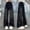 Blue, variant on Dpytoraw Baggy Jeans for Girls, Wide Leg Elastic Waist Multiple Pockets Cargo Denim Trousers Blue Size 5-6 Years