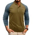 thumbnail image 2 of JTieacloth Mens T-Shirts Mens Cotton T Shirt Crew Neck Long Sleeve Tee Shirts Hipster Hop Longline Casual Tops Gym Muscle Shirts(Green,L), 2 of 4