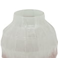 thumbnail image 2 of 12 Inches Geometric Textured Glass Vase, White and Brown - Saltoro Sherpi, 2 of 4