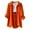 Orange, variant on CHUOU Fashion Set Womens Shorts Set Long Sleeve Shirt Suit Shorts Two Piece Set Basic Shirt Top And Shorts Set