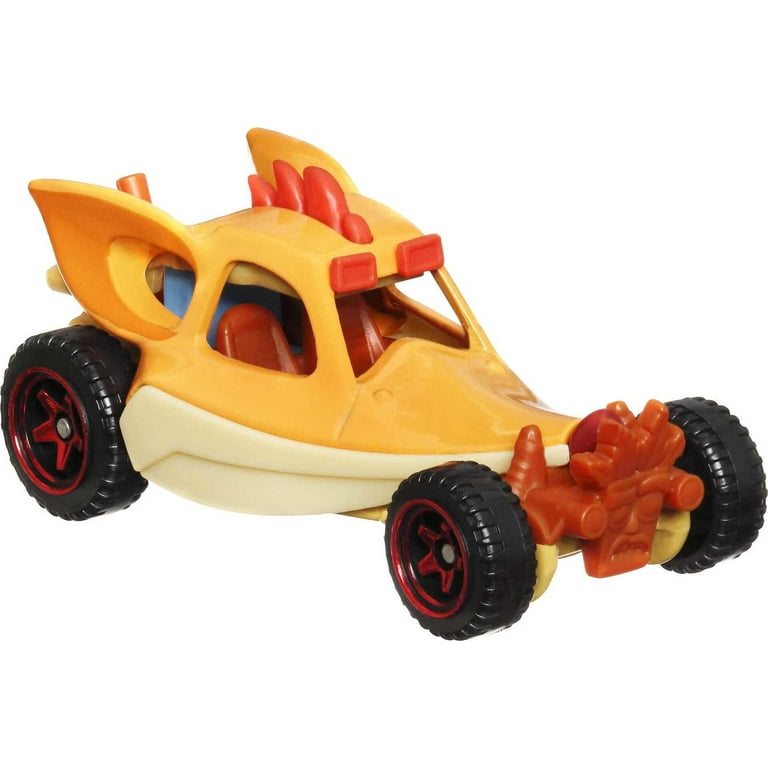 Hot Wheels Crash Bandicoot Character Car, 1:64 Scale Toy Collectible 