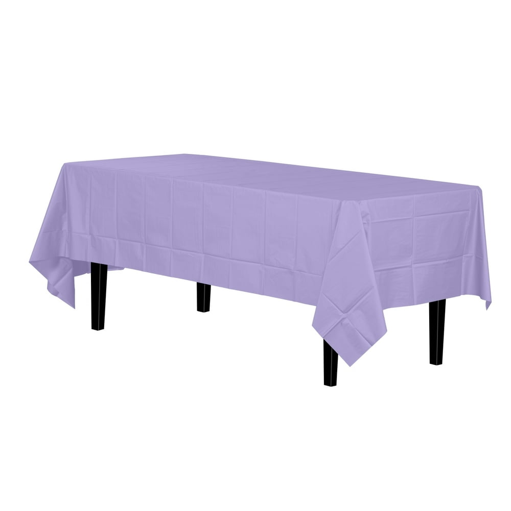 Disposable Lavender Plastic Tablecloth Cover Heavy Duty Plastic