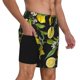 thumbnail image 2 of Balery Lemon Fruits Flowers Leaves Bañador para hombre, shorts de playa de secado rápido con entrepierna y forro de compresión-X-Large, 2 of 6