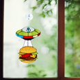 thumbnail image 3 of Colgantes de vidrieras XINYU ovni pintado estilo C, 3 of 6