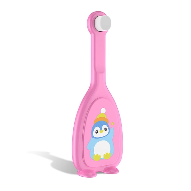 Toystoory Cepillo de de silicona de mano en forma de U Boquilla para niños enteros de doble cara Limpieza infantil ancha Rosado 20piezas