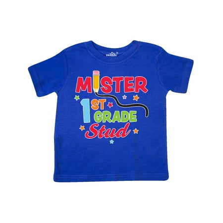 

Inktastic School Mister 1st Grade Stud Gift Toddler Boy Girl T-Shirt