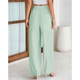 thumbnail image 3 of BTFBM Pants for Women Spring Clothes Striped High Waist Tie Knot Dressy Casual Wide Leg Palazzo Work Trousers Pants, 3 of 7