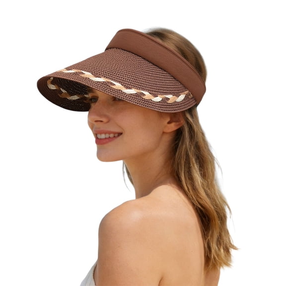 Mens Sun Hat Outdoor Protection Bucket Hat Ponytail Sun Bucket Hats Summer Sun Visor Hats Tops Coffee XXL