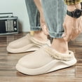 thumbnail image 7 of Daznico Men's Waterproof Clogs Non- Indoor Outdoor House Shoes Plush Lined Warm Comfortable for Winter Garden,Color:A,Sizeï¼8.50, 7 of 7