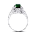 thumbnail image 3 of 10kt White Gold Womens Emerald Synthetic Emerald Solitaire Ring 1-4/5 Cttw, 3 of 4